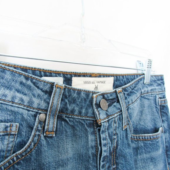 Miss Me Vintage Embroidered Denim Jeans Western Style/ Boyfriend Size-27 - Picture 4 of 9